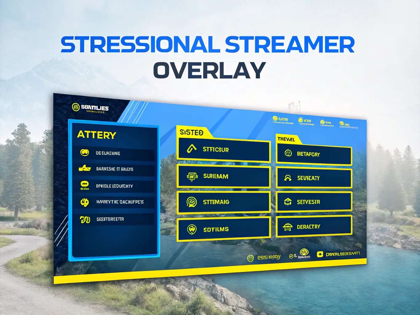 A sleek image displaying a streamer's branding elements, such as logo, overlays, and color scheme, emphasizing the importance of a cohesive and recognizable brand identity.
